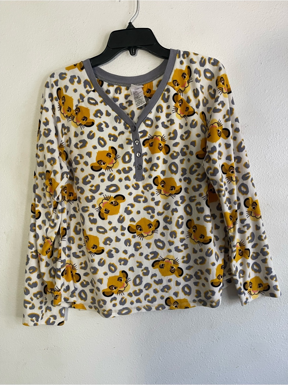 Disney Yellow Lion Face Print Pajama Bottoms for Kids